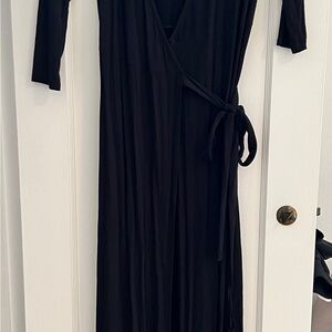 Elegant Black Wrap Dress